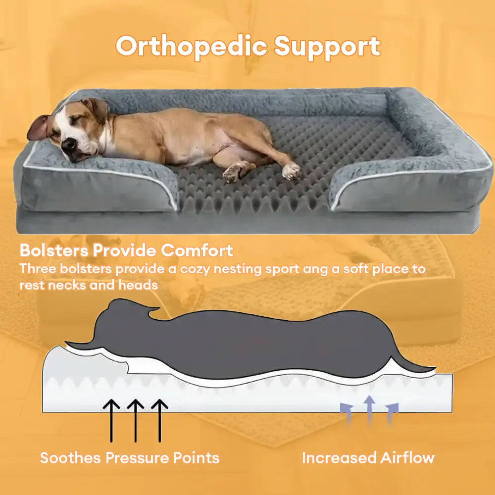 Abnehmbares Wasserdichtes Vollständig Umschließendes Orthopädisches Hundebett