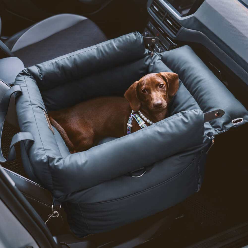 Prächtig Unterwegs Autositz Hundebett aus Kunstleder - Urban Voyager - Bündel