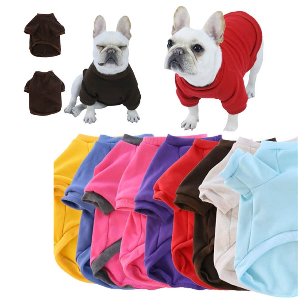 Basic-Hundeshirt in Unifarbe – Bequemes und klassisches Alltagsoutfit