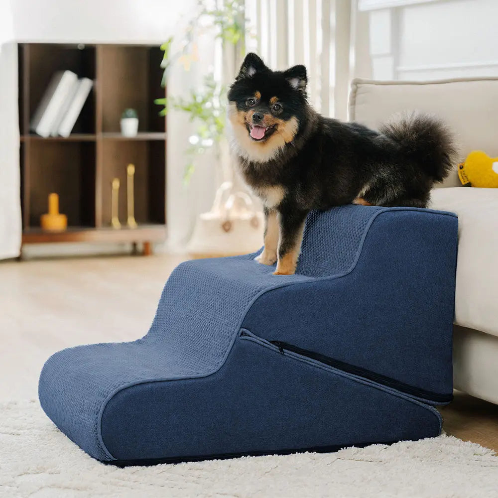 Multifunktionale 2-in-1 faltbare Hundetreppe mit Rampenmodus