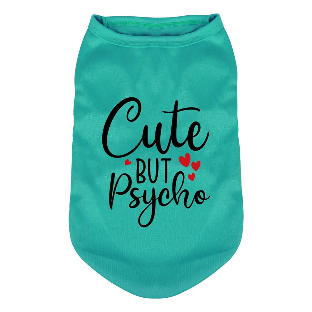 "Cute but Psycho" Hundeweste - Stilvolle und verspielte Hundebekleidung