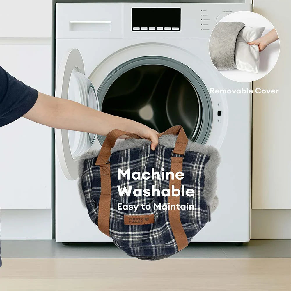 3 in 1 Flauschiger Warmer Sicherer Hund Booster Autositzbett - Winter Cruiser