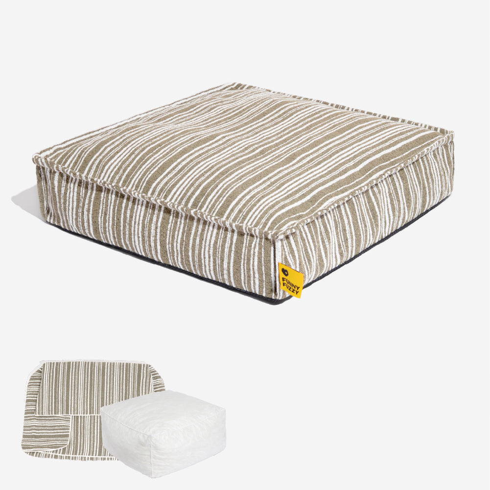 Nachhaltiger Stauraum Pouf Ottoman & Hundebett - Funnyfuzzy SnugNest