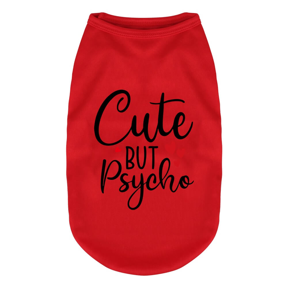 "Cute but Psycho" Hundeweste - Stilvolle und verspielte Hundebekleidung