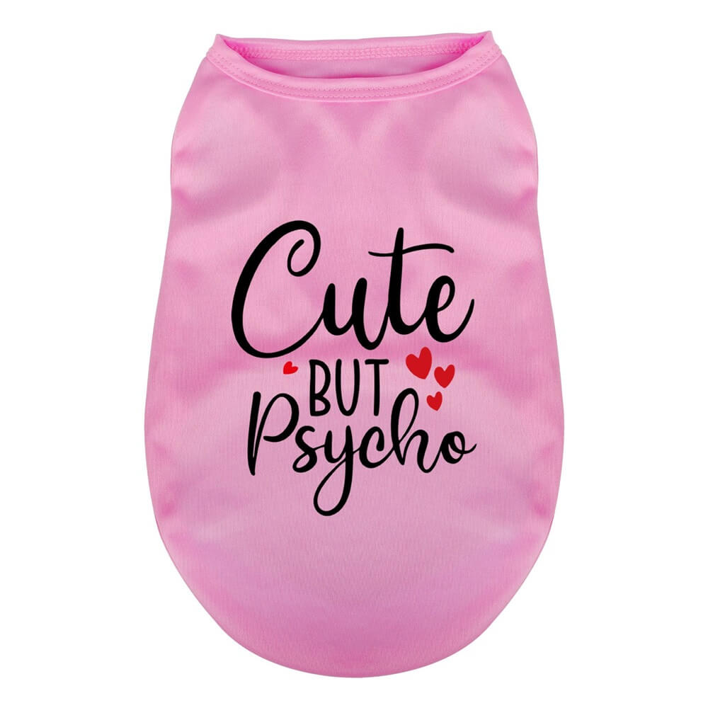 "Cute but Psycho" Hundeweste - Stilvolle und verspielte Hundebekleidung