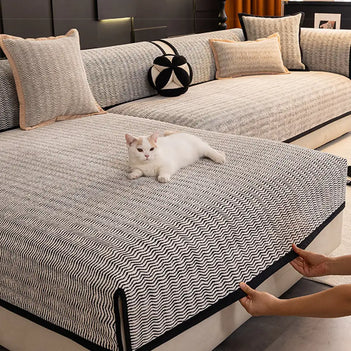 Alljahres-Chenille atmungsaktive Sofa-Schutzhülle rutschfest