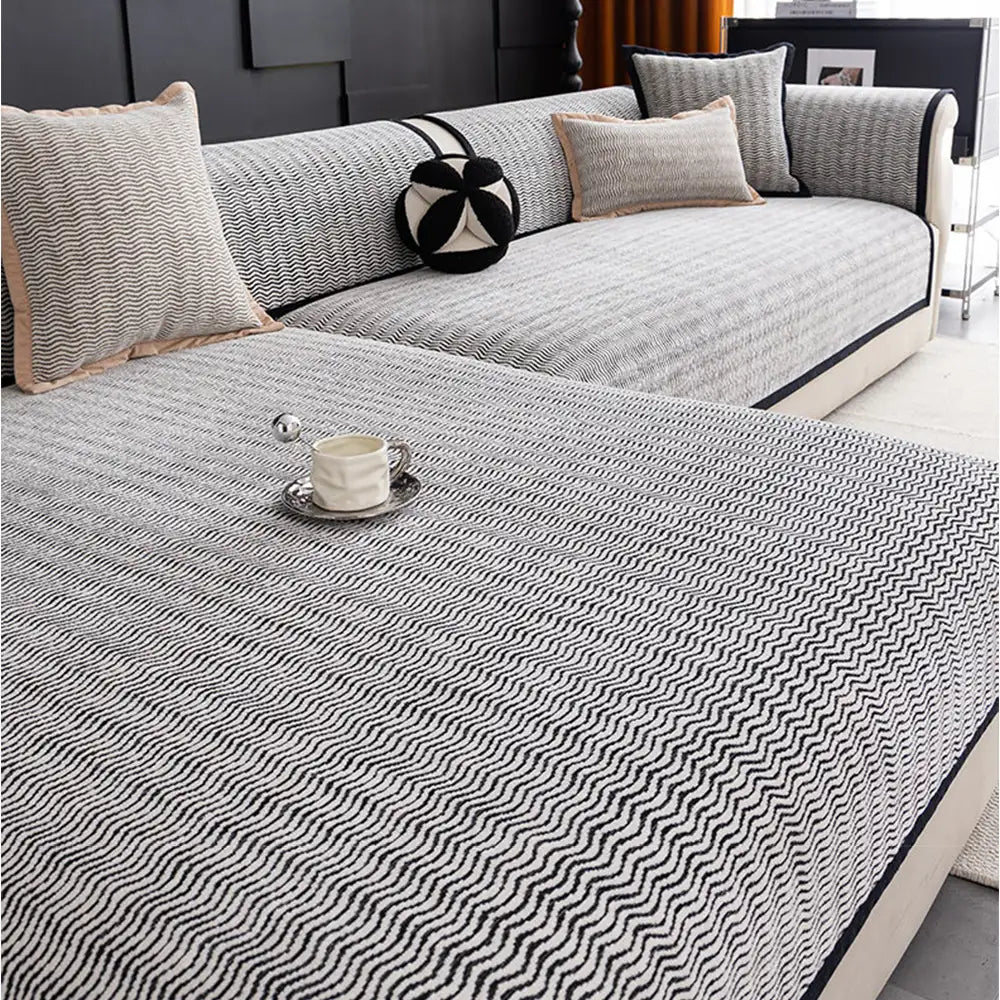 Alljahres-Chenille atmungsaktive Sofa-Schutzhülle rutschfest