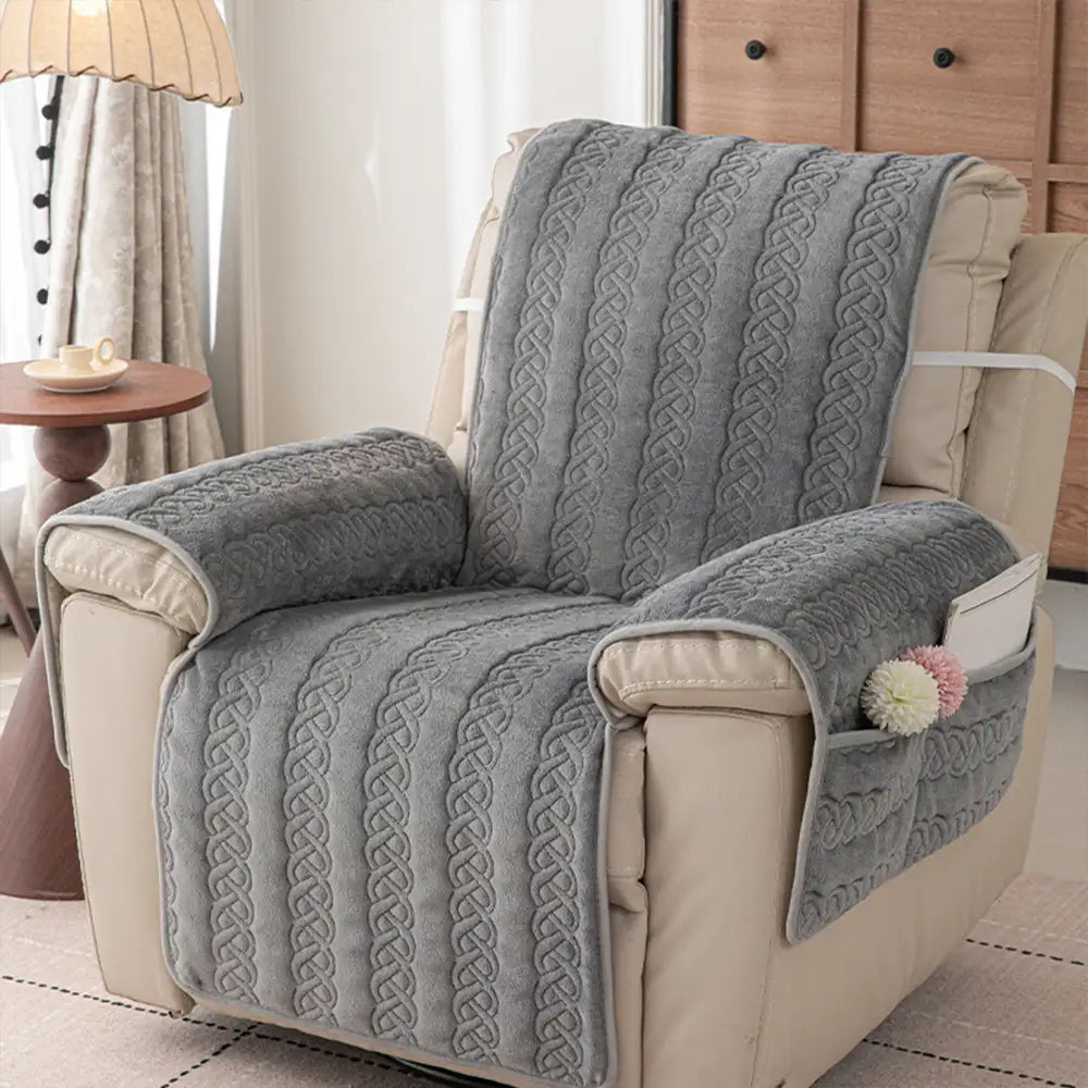 Alljahres-Scratch-Resistant Rutschfeste Recliner -Hülle mit elastischen Riemen
