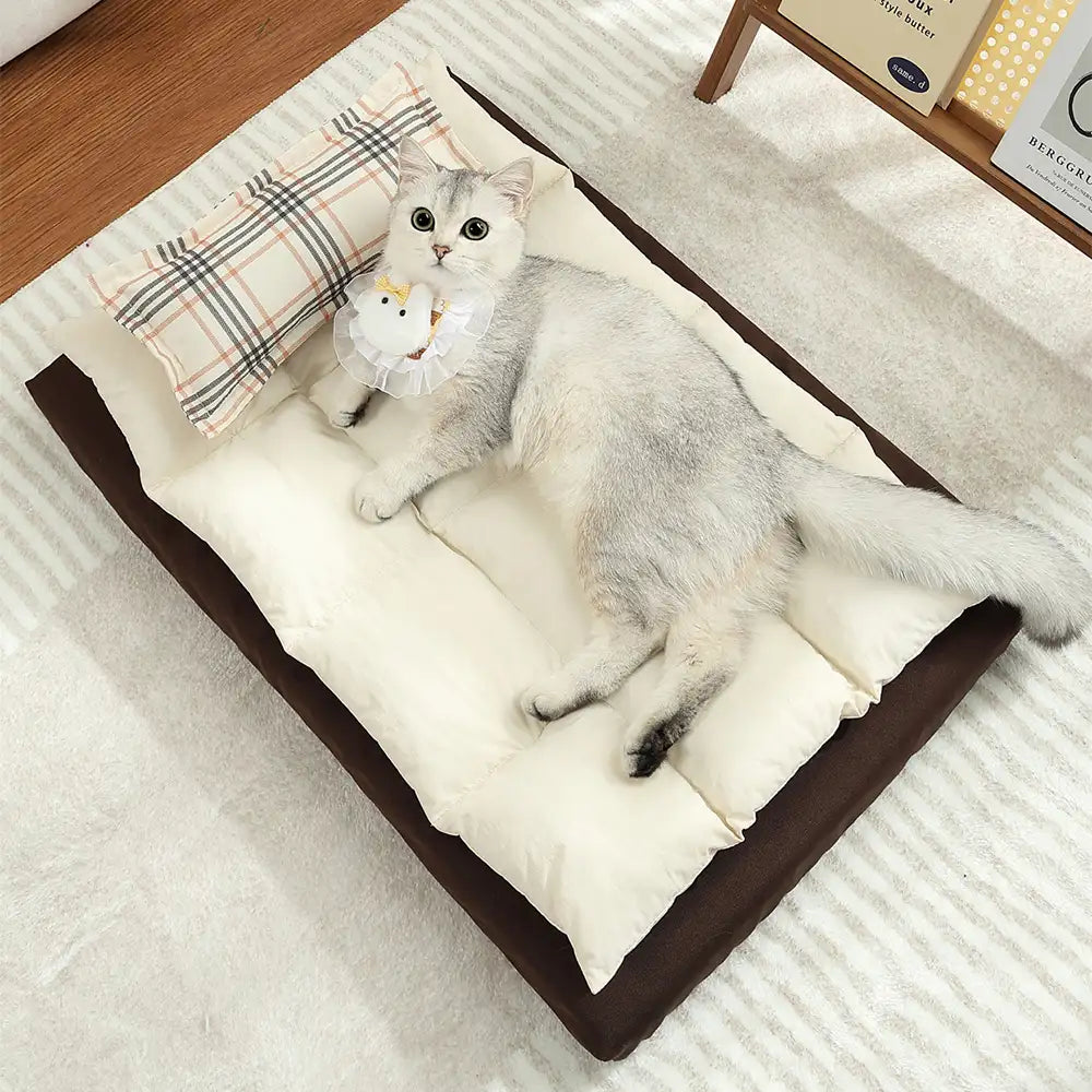 All-in-One Multifunktionales wasserabweisendes Komfort-Hundebett mit Kissen