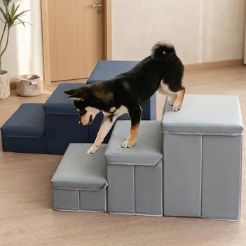 Arthritis-freundliche multifunktionale faltbare rutschfeste Hundetreppe mit Stauraum und Wohnung