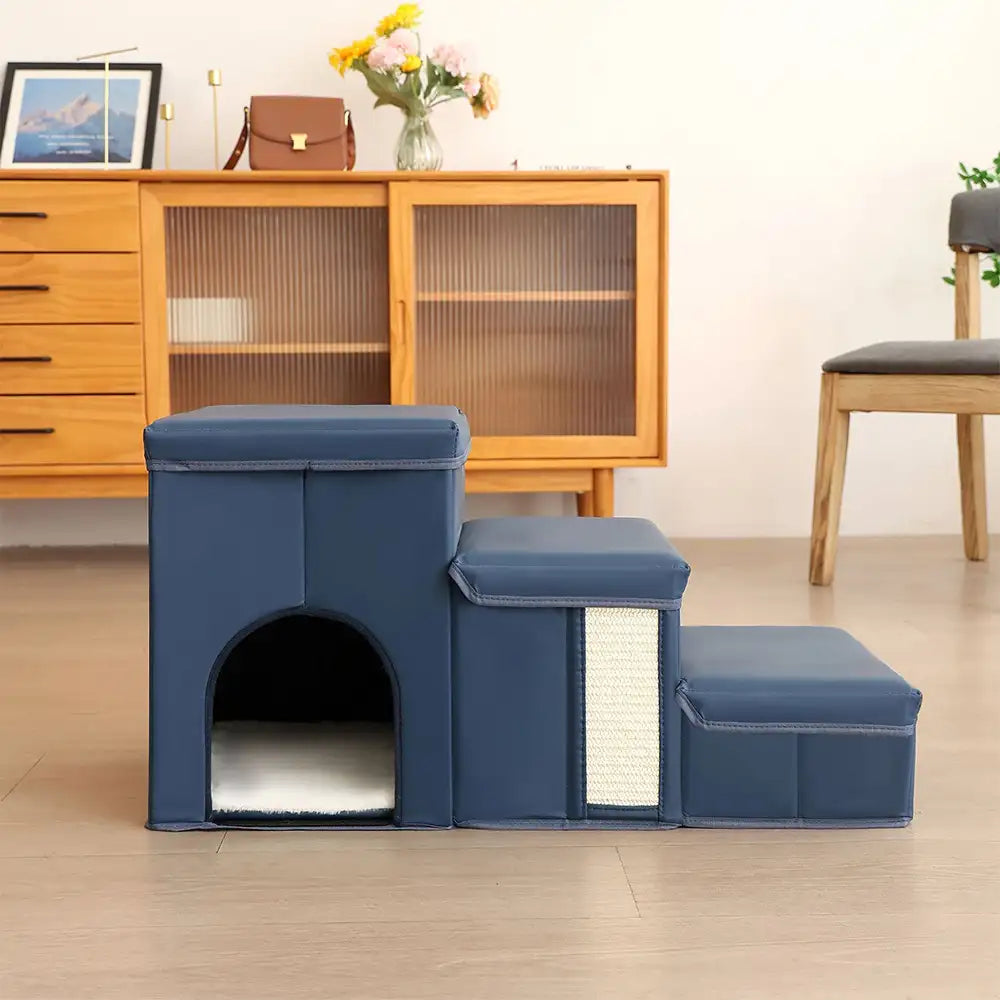 Arthritis-freundliche multifunktionale faltbare rutschfeste Hundetreppe mit Stauraum und Wohnung