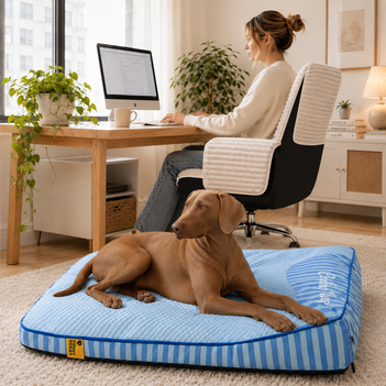 Extra großes kühlendes waschbares rechteckiges orthopädisches Hundebett - Home Office