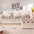 Cremefarbener großer karierten quadratischer fuzzy Haustier Hundematte Bett Ecksofa Couchbezug