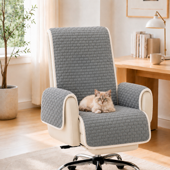 Einkabinen-Plüsch-Rutschfester Bürostuhl-Schutz & Relax-Sofabezüge mit elastischen Riemen