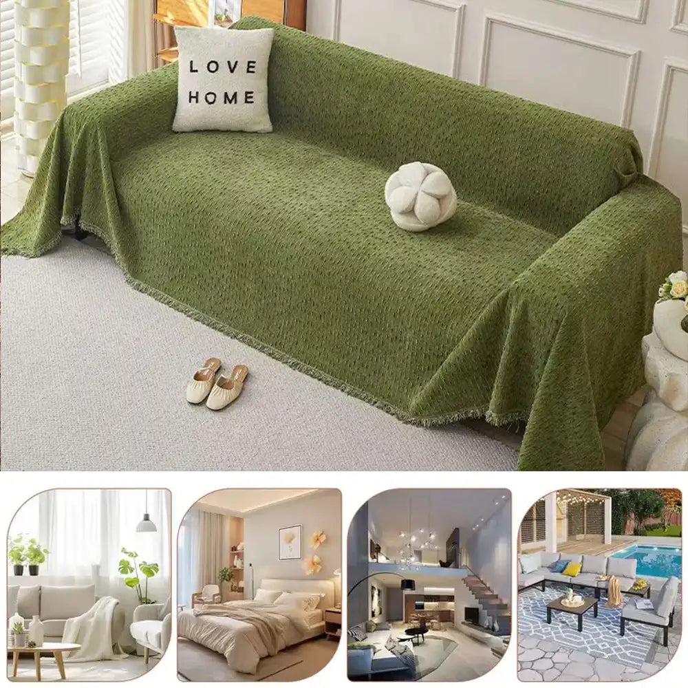 Chenille-Jacquard kratzfester Sofa-Schutzbezug