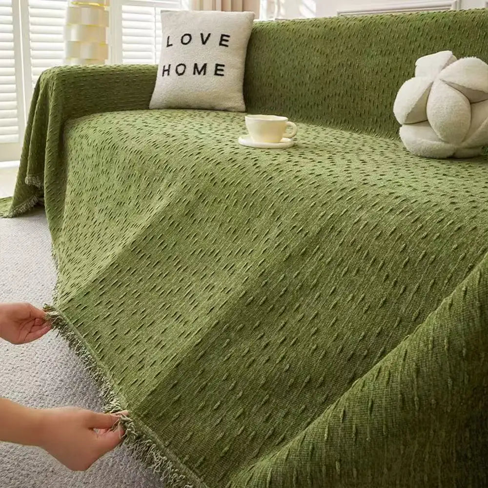 Chenille-Jacquard kratzfester Sofa-Schutzbezug