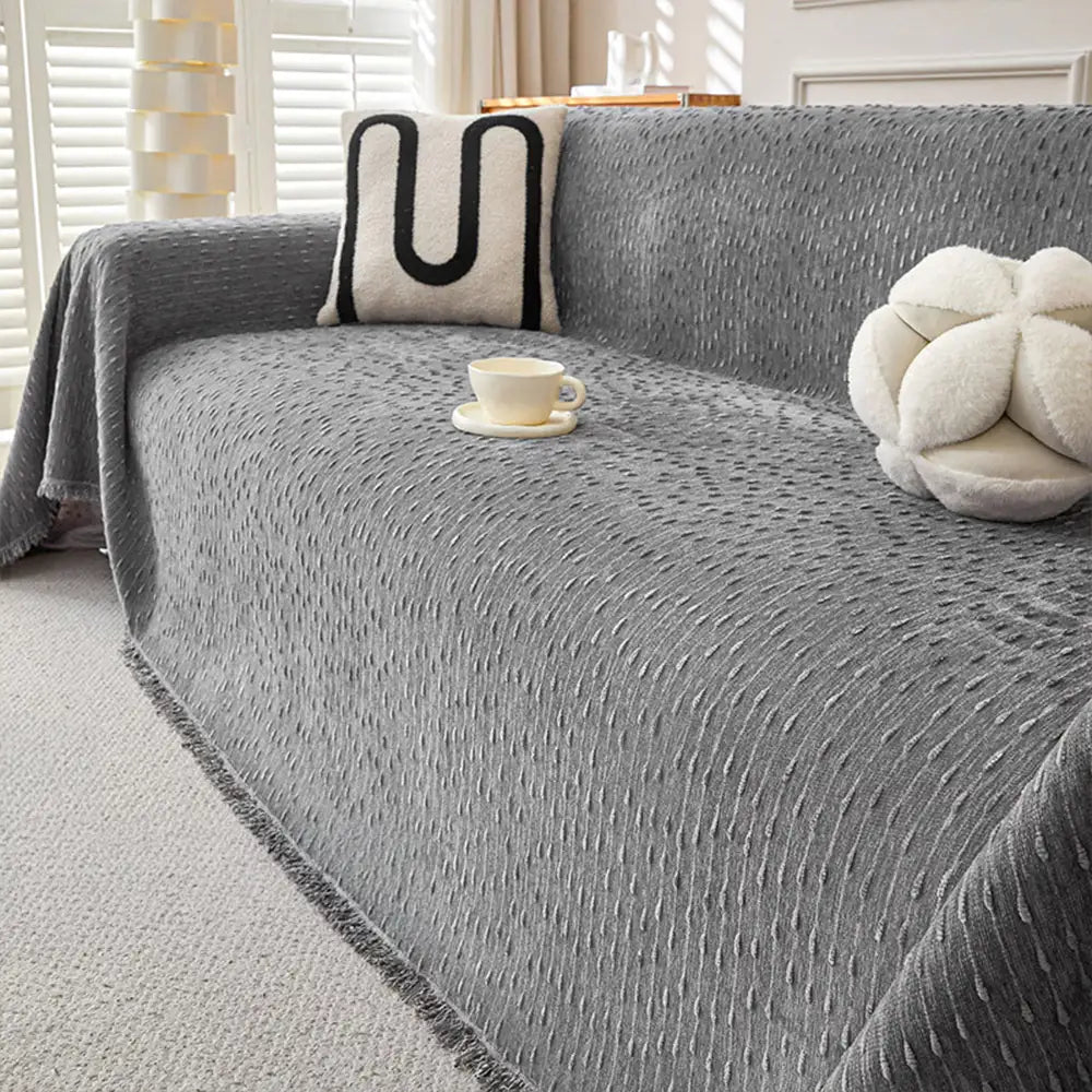 Chenille-Jacquard kratzfester Sofa-Schutzbezug