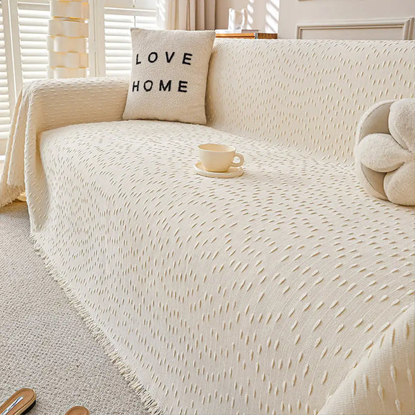 Chenille-Jacquard kratzfester Sofa-Schutzbezug