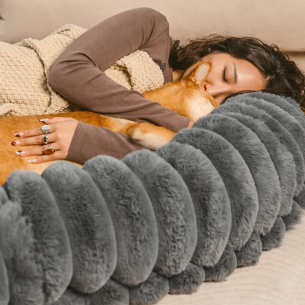 Klassisches Flauschiges Supergroßes Hundebett „Donut“ – Kuschelwiege