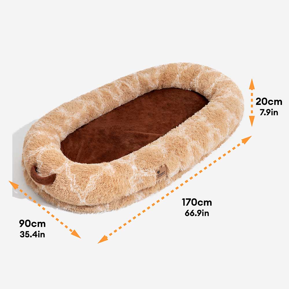 Klassisches Flauschiges Supergroßes Hundebett „Donut“ – Kuschelwiege