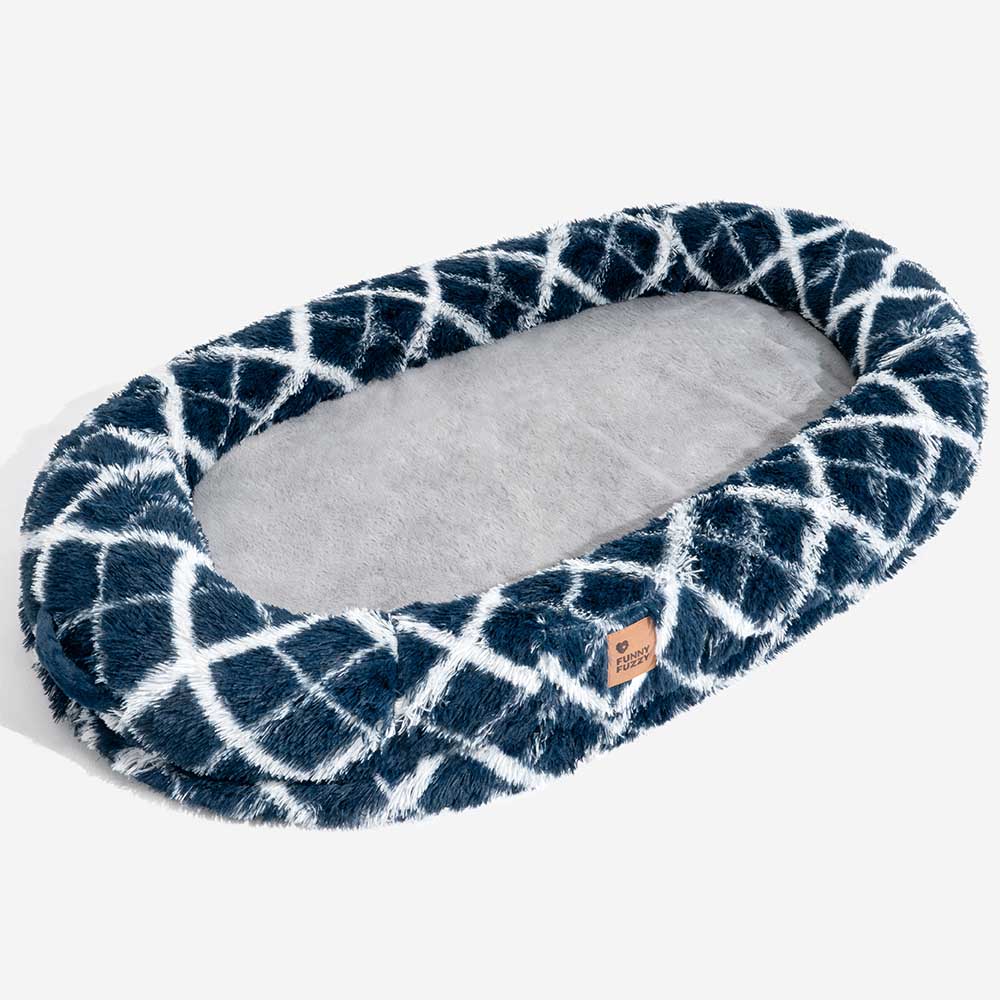 Klassisches Flauschiges Supergroßes Hundebett „Donut“ – Kuschelwiege