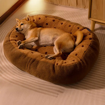 Keks Plüsch Winter Warm Gemütlich Tiefschlaf Hundebett