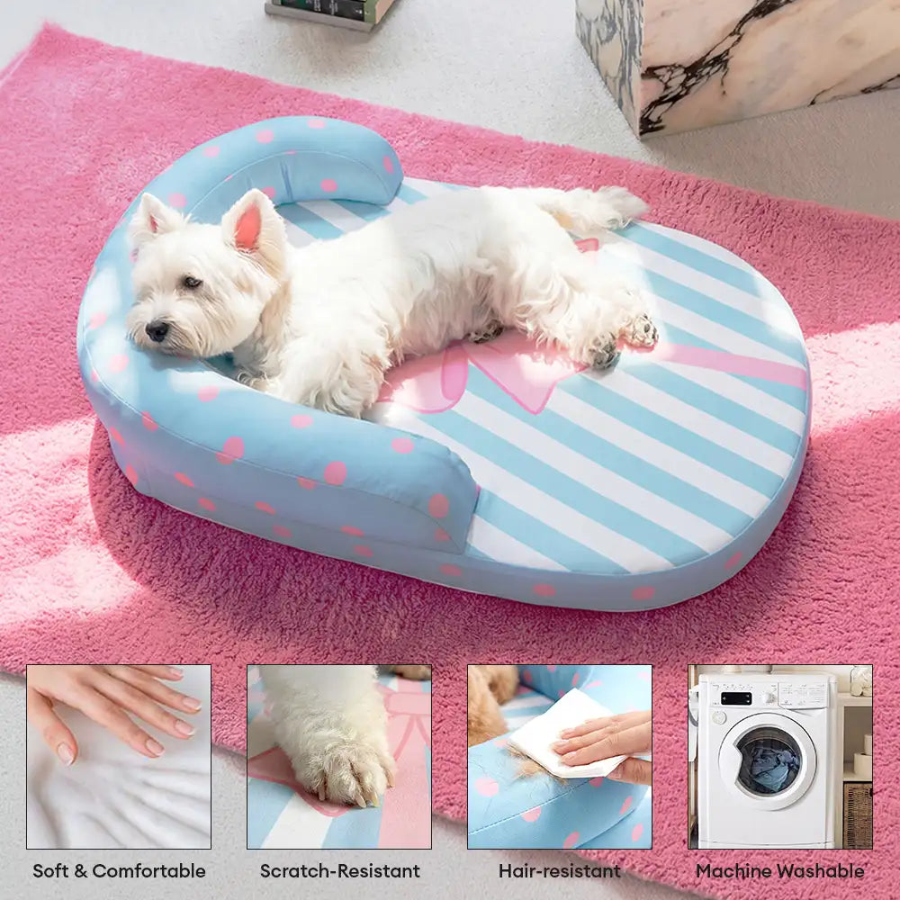 Kühlender atmungsaktiver Nackenstütze orthopädisches Hundebett - Bogen