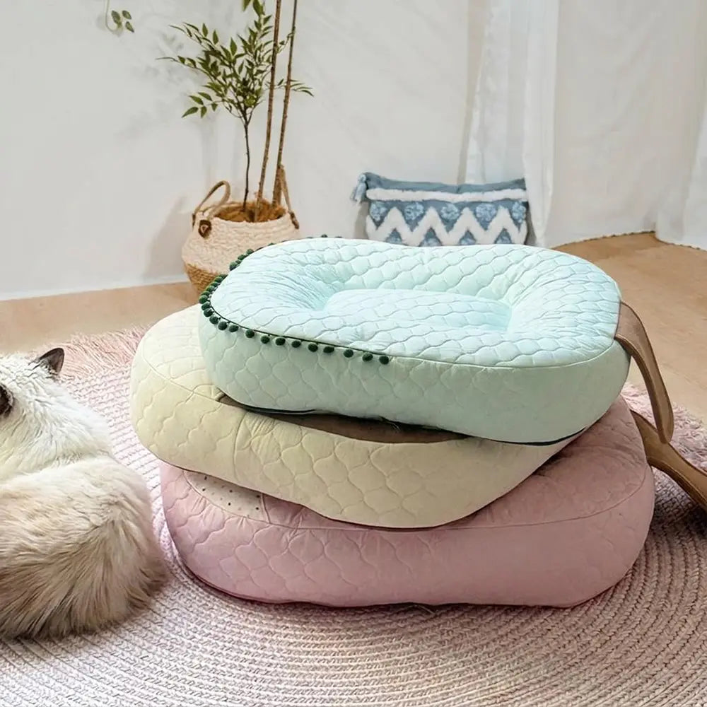 Kühlende Eissilke, wärmespeicherndes, beruhigendes Hundebett - Eiscreme