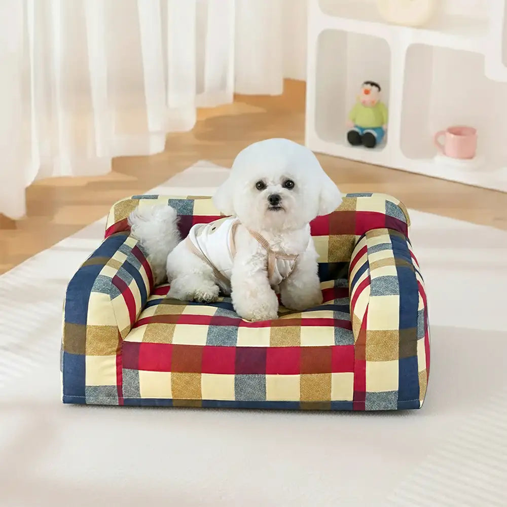 Baumwoll-Canvas-Stoff atmungsaktiv kratzfestes Hundesofa-Bett