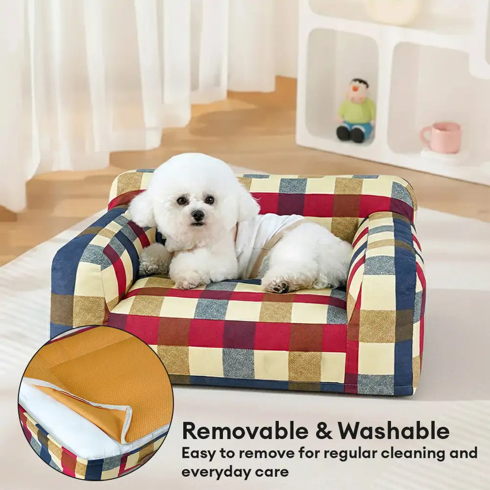 Baumwoll-Canvas-Stoff atmungsaktiv kratzfestes Hundesofa-Bett