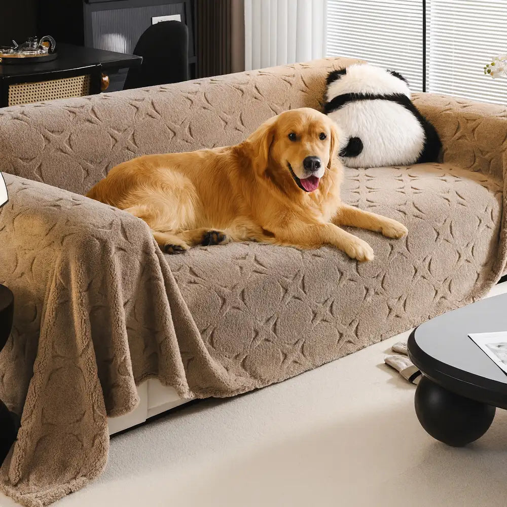 Sofaüberwurf mit Jacquard-Design und cremiger Textur