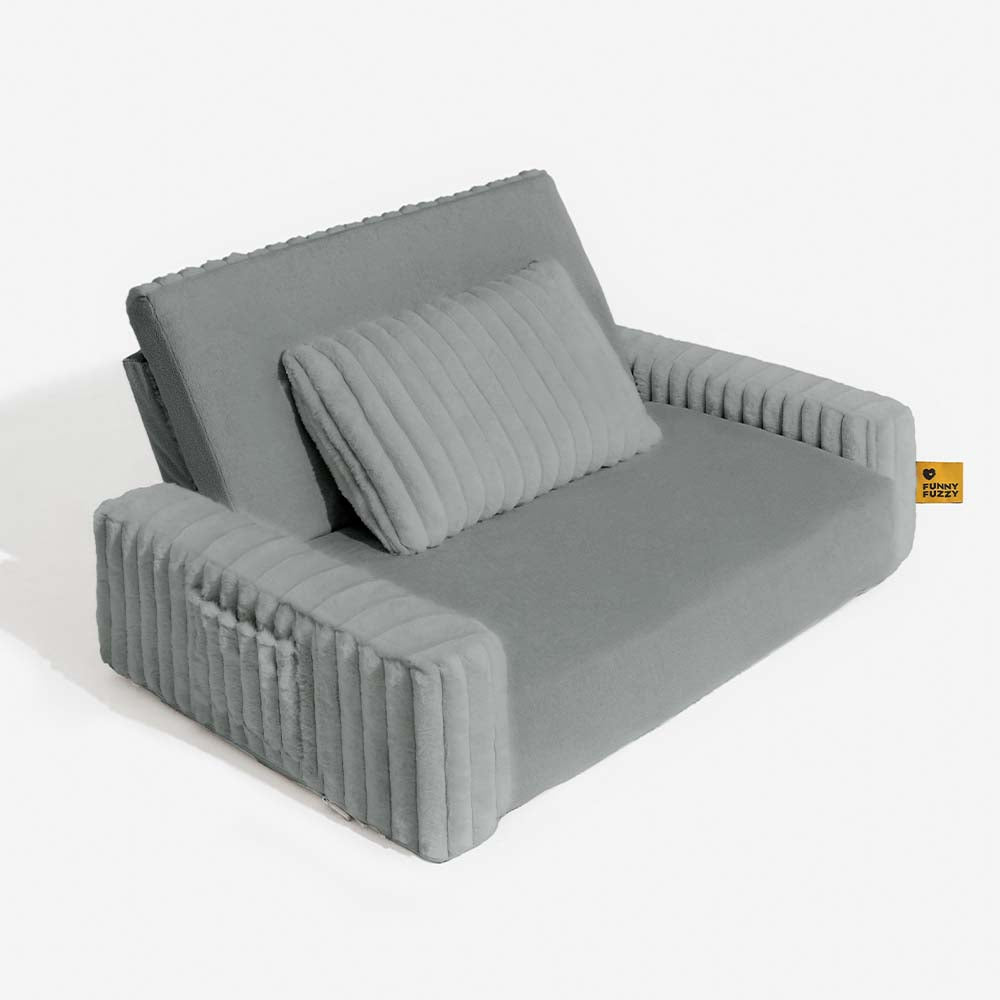 Cremig Flauschiges Orthopädisches Menschen-Hunde-Kissenbett - Erweiterbarer Komfort
