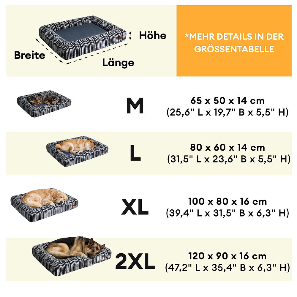 Orthopädisches ganzjahres Memory Foam Hundebett - Funnyfuzzy SnugNest