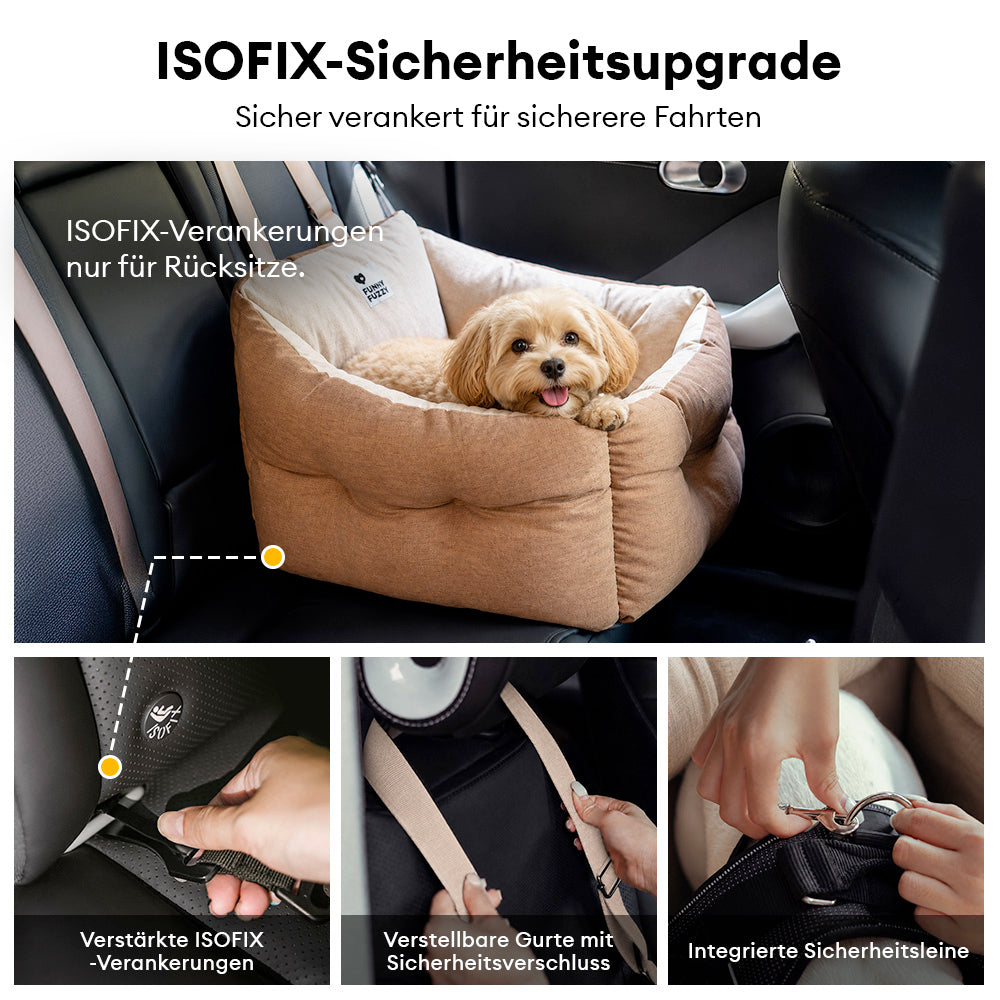 Wasserdichtes ISOFIX-Hochlehner- und Dickes Hundesitzbett mit ISOFIX-System