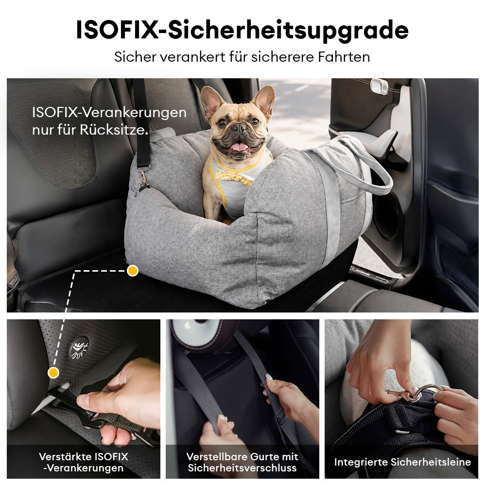 ISOFIX Hund-Autositzbett mit ISOFIX-System - Erste Klasse