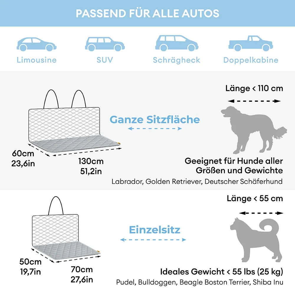 Kühlmatte für Hund & Autositz – Chill Nest