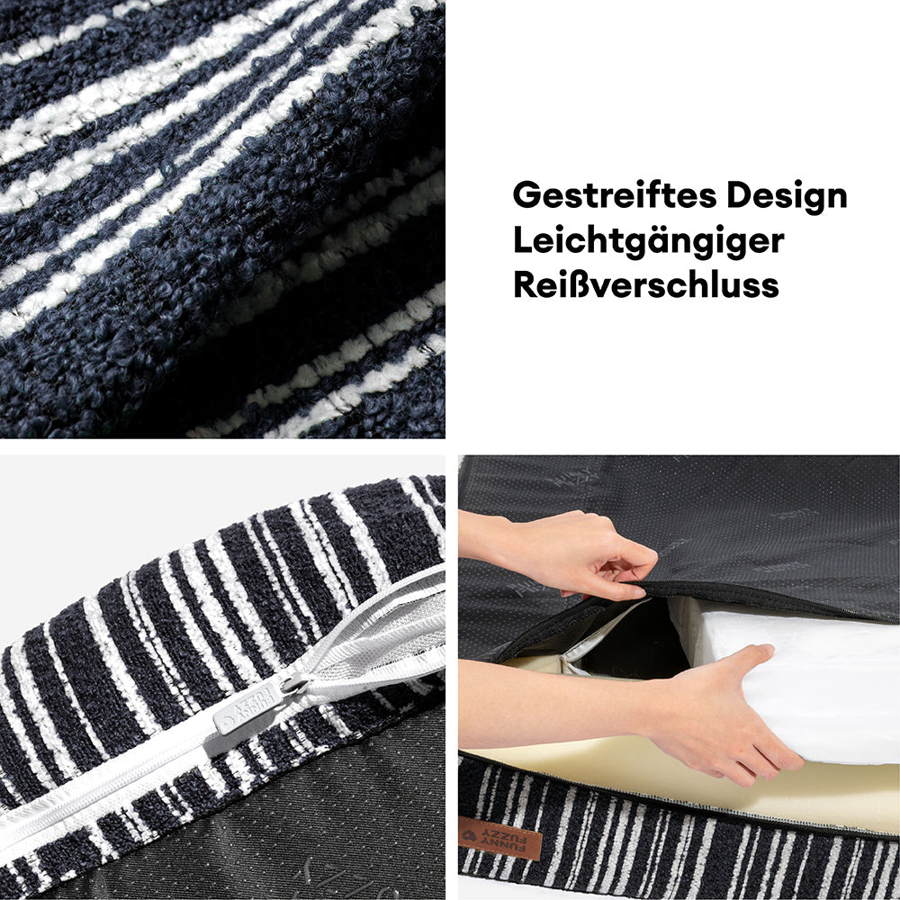 Nachhaltiger Stauraum Pouf Ottoman & Hundebett - Funnyfuzzy SnugNest
