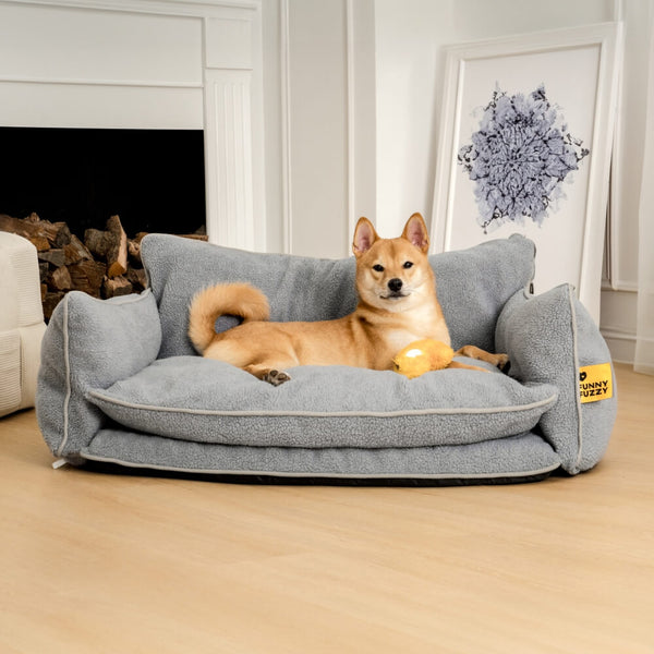 Weiches Doppellagiges Schlafsofa für Hunde und Katzen aus Kunstlammwolle