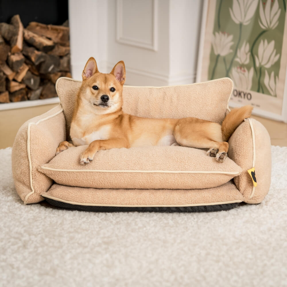Bettbezug - Weiche Kunstlammwolle Doppel-Lagen Hund- und Katzen Sofabett