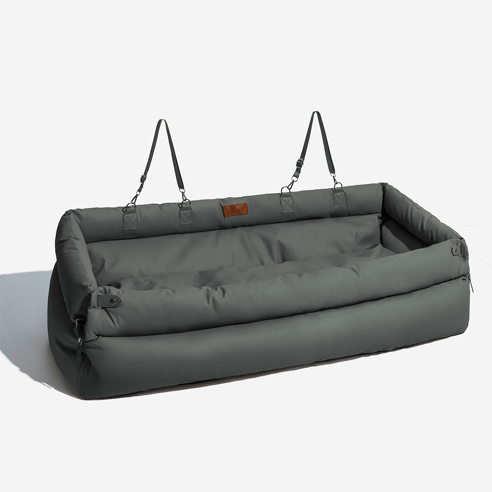 Großes Deluxe Hundesitz-Boosterbett aus Kunstleder - Roadtrip