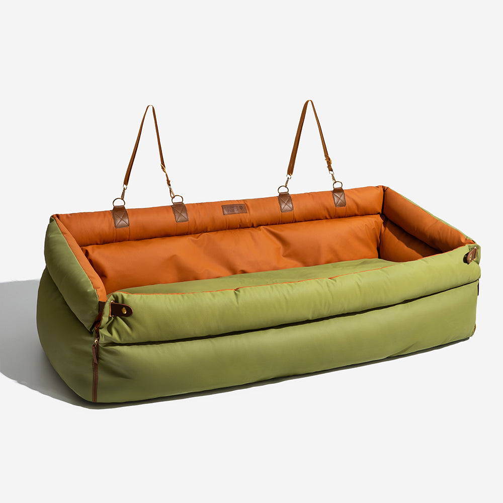 Großes Deluxe Hundesitz-Boosterbett aus Kunstleder - Roadtrip