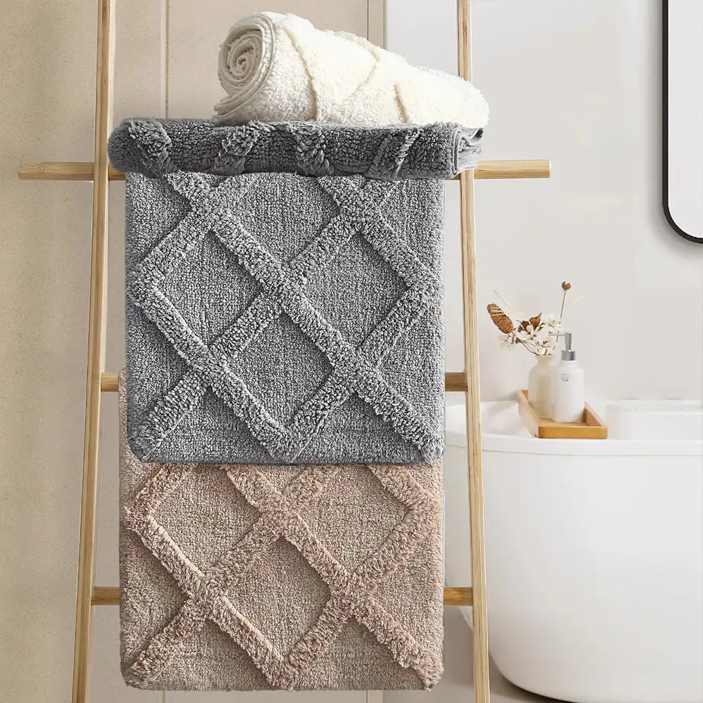 Diamant Plüschdicker absorbierender waschbarer rutschfester Teppich