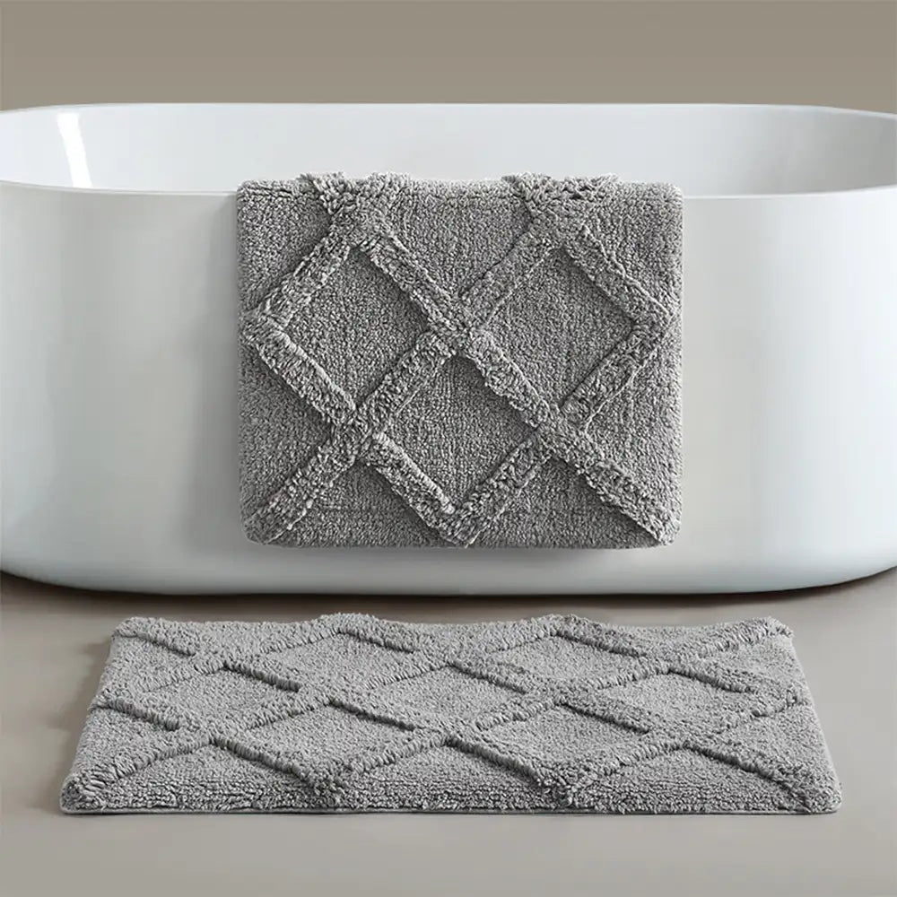Diamant Plüschdicker absorbierender waschbarer rutschfester Teppich