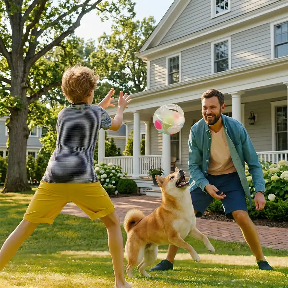 Hundesoccerball mit Griff schwimmendes Kauspielzeug