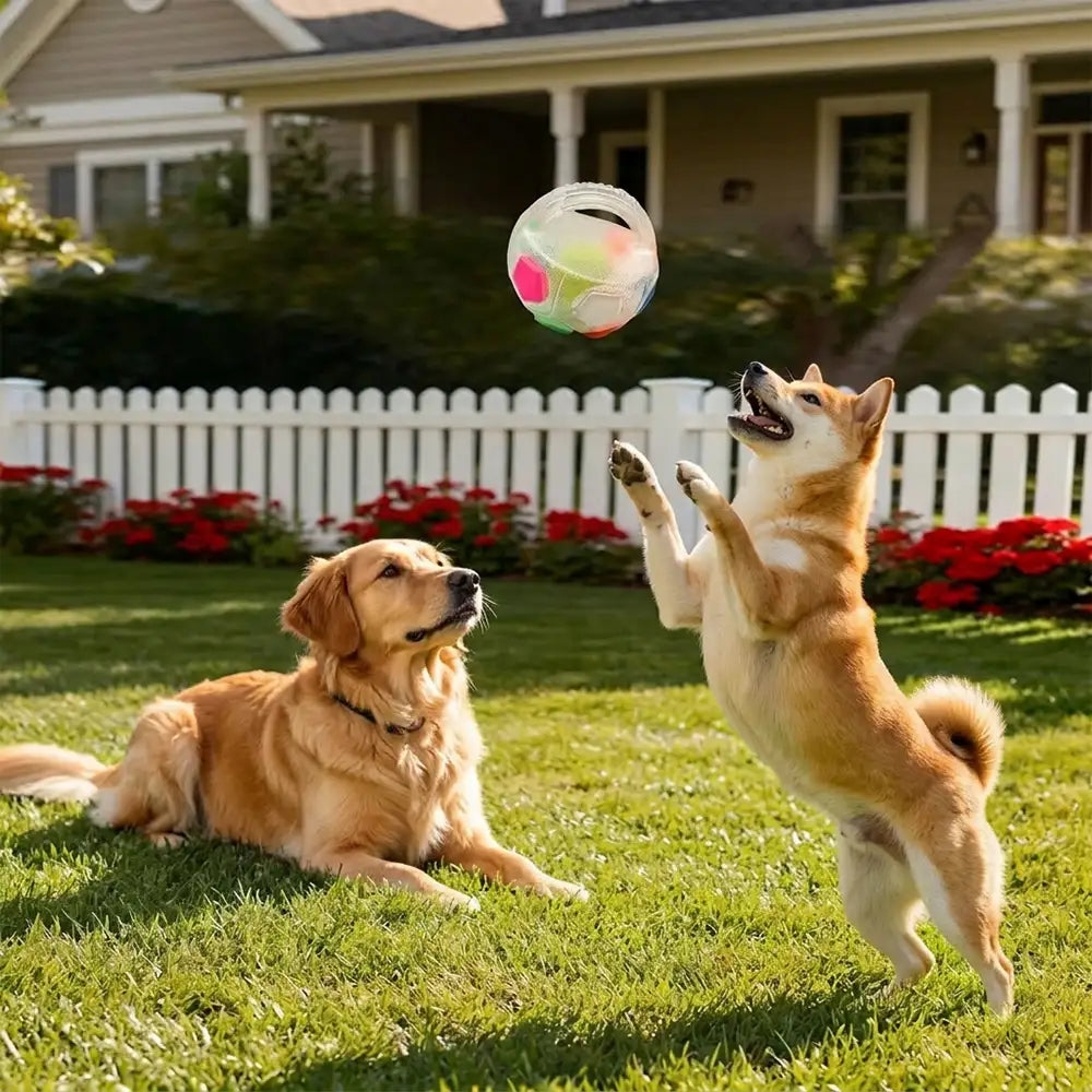Hundesoccerball mit Griff schwimmendes Kauspielzeug