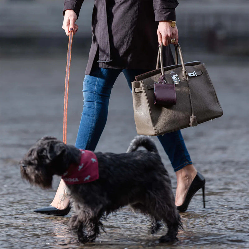 Eleganter Hundekotbeutelhalter aus PU-Leder