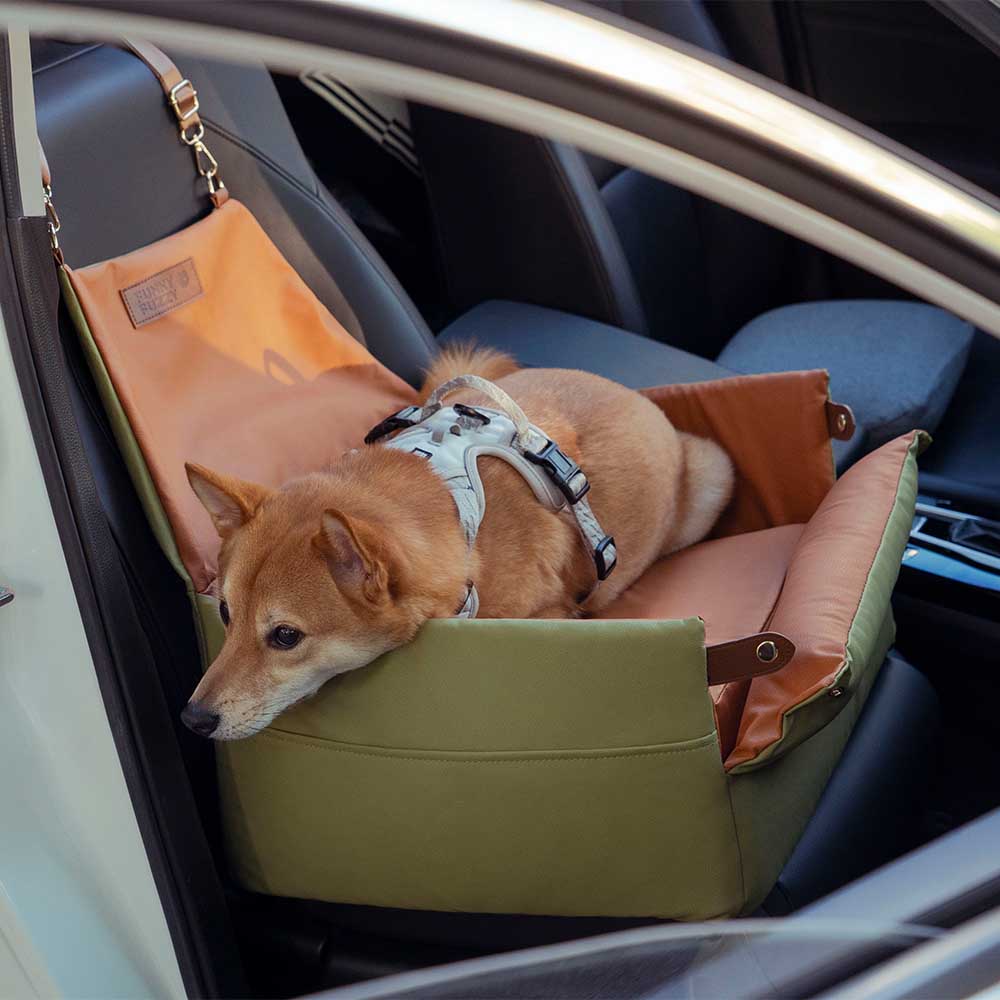 Erhöhtes Deluxe-Autositzbett für Hunde aus Kunstleder - Urban Voyager