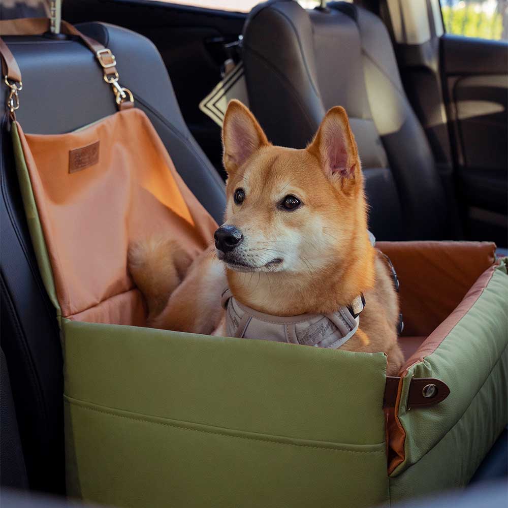 Erhöhtes Deluxe-Autositzbett für Hunde aus Kunstleder - Urban Voyager