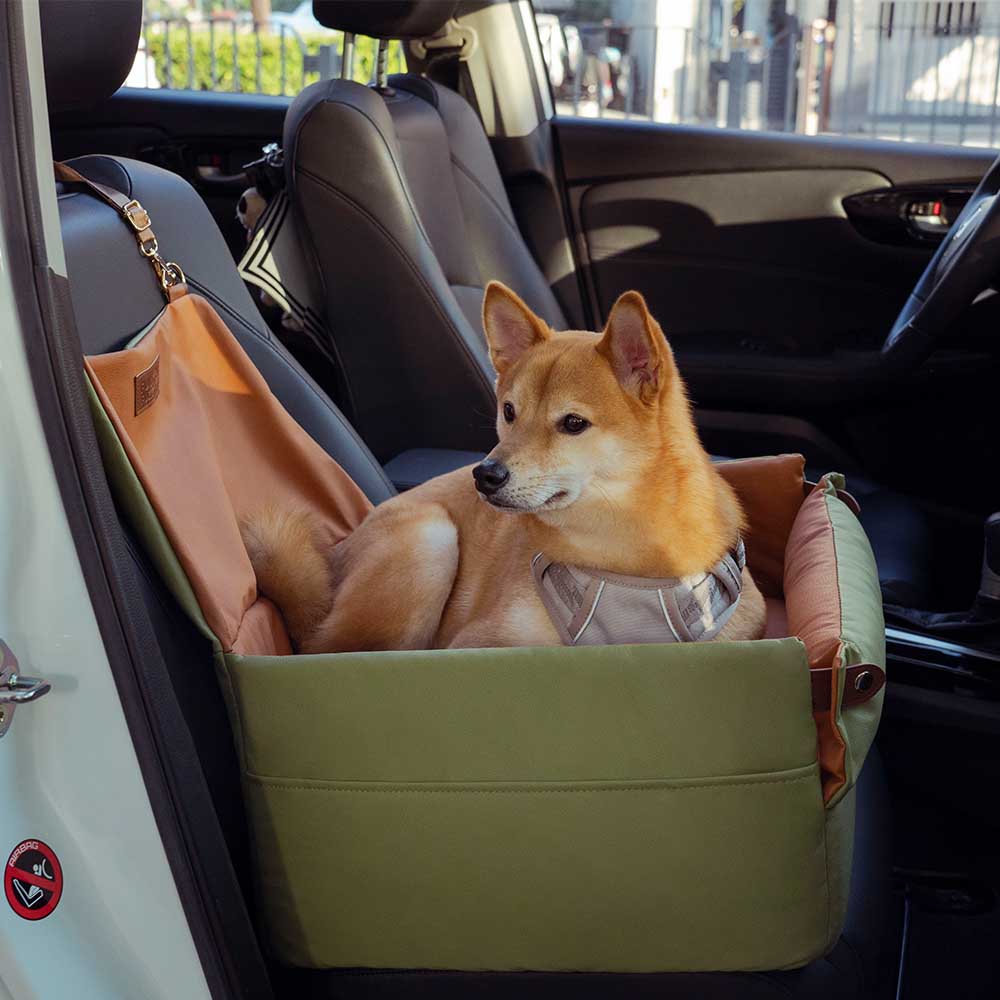 Erhöhtes Deluxe-Autositzbett für Hunde aus Kunstleder - Urban Voyager