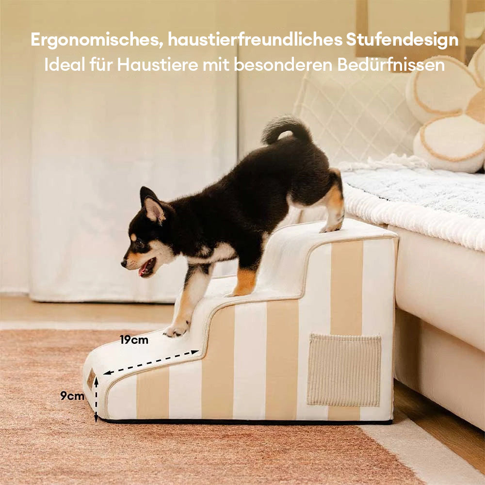 Trendige gestreifte abnehmbare Schwamm-Anti-Rutsch-Tierleiter - SafeStep